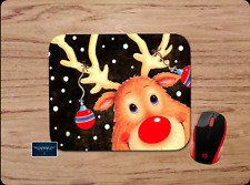 RUDOLPH THE RED NOSED REINDEER ART CUSTOM DESK MAT MOUSEPAD SCHOOL HOME OFFICE picture