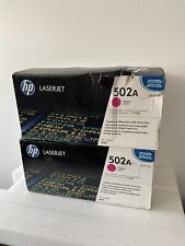 LOT4)Genuine HP 502A Magenta Q6473A Toner Cartridge/ Two boxes with holes picture