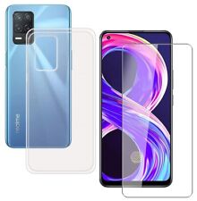 For OPPO Realme 8 0.2oz Cover Case Clear + Film Glass Tempered picture