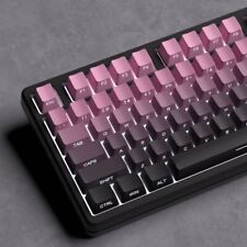 130Keys Black Pink Gradient Keycaps OEM Height For Mx Switch Mechanical Keyboard picture
