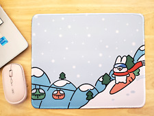 Cute Winter Rabbit Mousepad, 11.8