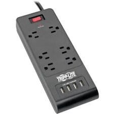 Tripp Lite Surge Protector Power Strip 6-Outlets 4 USB Ports 6ft Cord, Black picture