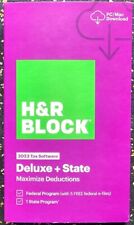 H&R Block 2023 Tax Software - Deluxe + State - NEW Sealed Download picture