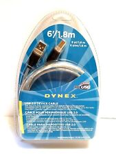 Dynex 6 ft Male A to B USB 2.0 Printer/Device Cable 24K Gold Plated Connectors picture