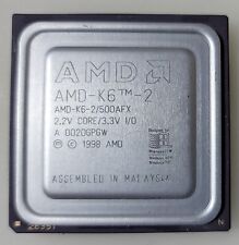 Vintage AMD K6 AMD-K6-2/500AFX 2.2V Core/3.3V Processor Collection/Gold picture