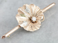Vintage Diamond Lily Pad Brooch picture