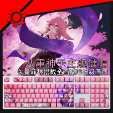 Game Genshin Impact Yae Miko PBT Keycaps For Cherry Mechanical Keyboard 108Keys  picture