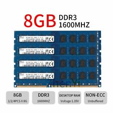 32GB 16GB 8GB DDR3 PC3L-12800U 1600MHz 2Rx8 1.35V PC Desktop RAM For SKHynix LOT picture