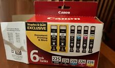 NEW | set of six ink cartridges | Canon CLI-226BK, C, M, Y, PGI-225 Bk (2) picture