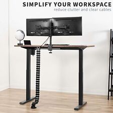 VIVO Vertebrae Cable Management Kit Height Adjustable Desk Quad Wire Organizer picture