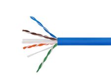 Cat6 Ethernet Bulk Cable - Stranded, UTP, CM, Bare Copper, 24AWG, 250ft, Blue picture