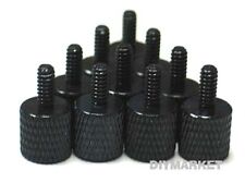 10 x Black Anodized Alumium Computer Case Thumbscrews (6-32 Thread) for Cover  picture