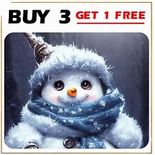 3D Cute Angel Baby Snowman Computer For LapTop Gaming Mouse Pad Christmas Gift picture