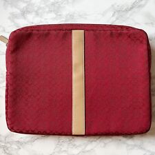 Coach Vintage Signature Laptop Computer Case Bag Zip Around Red  picture