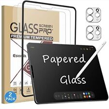 Esanik [2+2 Pack] Like Paper Glass Screen Protector for iPad Pro 12.9 2022 picture