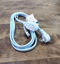 iHome 8 FT Braided AC Power Cord Light Blue 3 Outlets 2 Prong Extension Cord picture