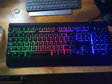 Dacoity Gaming Keyboard Rainbow LED Backlit Quiet Computer Keyboard picture