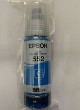 New Genuine EPSON EcoTank 552 Ink Bottle, T512320-C  CYAN. NIB. picture