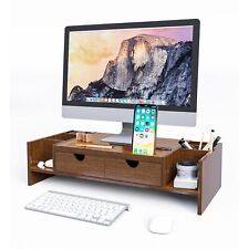Crestlive Products Monitor Stand Riser, Bamboo Computer Desk Organizer with A... picture