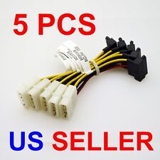 5PCS IDE/Molex 4-Pin Male To Serial ATA SATA 15-Pin Female Power Adapter Cable picture