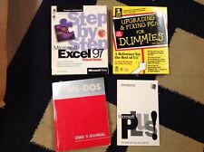 Lot Of 4 Vintage PC Books / Users Manuals; Excel, MS-DOS, Microsoft, For Dummies picture