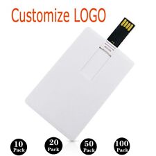 Lot 10/20/50/100 Credit Card 1-8GB USB Flash Drive Memory Stick Disk Custom Logo picture