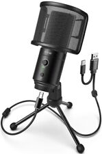 FIFINE USB Desktop PC Microphone with Pop Filter for Computer and Mac, picture