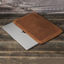 Distressed Genuine Leather Laptop Sleeve Case for MacBook Pro M1 13