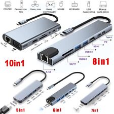 USB C Type C Hub Ethernet Multiport Adapter For MacBook Pro/Air iPad Pro Laptop picture