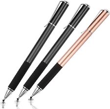 3PC Universal Stylus, 2 in 1 Precision Series Disc Stylus Touch Screen Pen Black picture