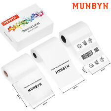 MUNBYN 3 Rolls Sticker Label Paper Direct Thermal Labels for S12 Label Maker picture