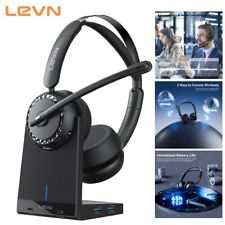 LEVN Wireless Headset, Bluetooth 5.2 Headset With Mic & AI Noise Cancelling picture