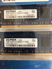 Qty 2 Elpida 2GB SO-DIMM 1600 MHz PC3-12800 DDR3 Memory (EBJ20UF8BDU0-GN-F) picture