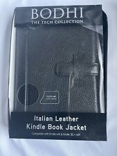 BODHI Italian Leather Kindle Book Jacket Cover for Kindle wifi/3G Black-New picture