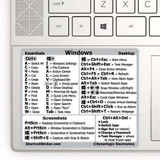 SYNERLOGIC Windows PC shortcuts -durable vinyl sticker size SM for 13
