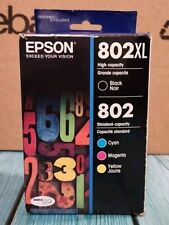 🔥NEW Epson T802XL-BCS DURABrite Ultra Black High Capacity Color Combo Pack🔥 picture