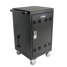 30-Device Laptop Mobile Charging Cart and Cabinet Storage with Combination Lock picture