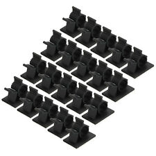 50Pcs Cable Clips 8-10mm Dia Self Adhesive Nylon Wire Holder Adjustable Black picture