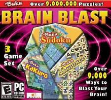Buku Brain Blast PC CD mahjongg kakuro sudoku numbers match tiles puzzle game picture
