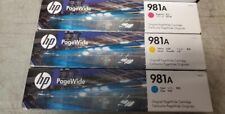 Set 4 Genuine  Sealed HP 981A Cyn Mag Yel Inks 2022 NEW GENERATION picture