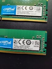 Lot Of 2 Crucial 8GB Each 16 GB Total DDR4-2400 picture