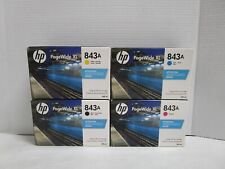 2025 GENUINE HP 843A BLACK MAG. YEL & CYAN INKS PageWide XL 4000 4500 SHIPS FREE picture