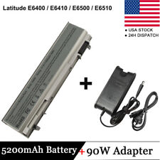 Battery+90W Adapter Charger for Dell Latitude E6410 E6400 E6500 E6510 W1193 picture