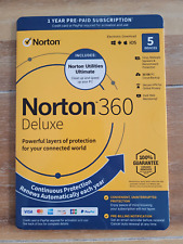 Norton 360 Deluxe 2024 for 5 Devices/1 Year + Norton Utilities Ultimate New FAST picture