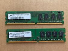 MICRON 2GB (2x1GB) PC2-5300U DDR2 240PIN DIMM MT8HTF12864AY-667E1 Desktop Memory picture