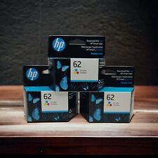 3x HP 62 Tri-Color Original Printer Ink Cartridges Expired 5/2023 OEM GENUINE HP picture