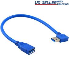 USB 3.0 Right Angle Male to USB 3.0 Female Extension Cable 1 FT picture
