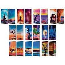 OFFICIAL P.D. MORENO YOGA SILHOUETTES LEATHER BOOK WALLET CASE FOR AMAZON FIRE picture