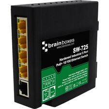 Brainboxes Hardened Industrial 5 Port PoE+ 10/100 Ethernet Switch SW725 picture