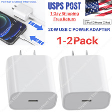 1/2Pack 20W PD USB-C To iPhone Fast Wall Charger Power Adapter For Apple 13 11 8 picture